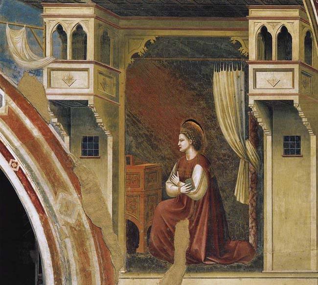 The Virgin Receiving the Message, GIOTTO di Bondone